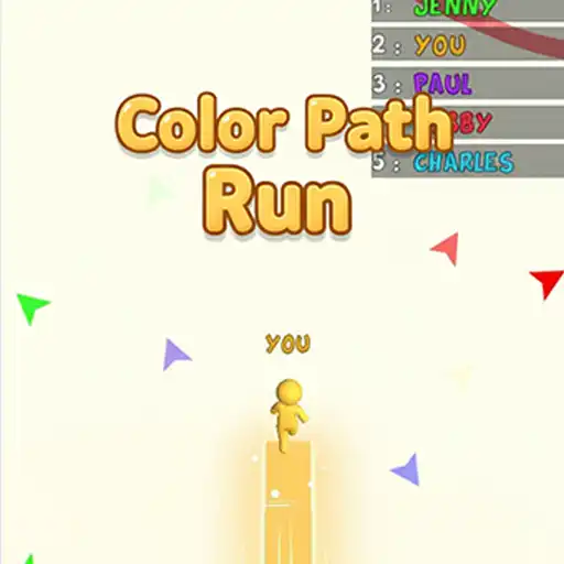 Color Path Run game screenshot featuring a colorful runner painting paths while competing in a fast-paced multiplayer race.