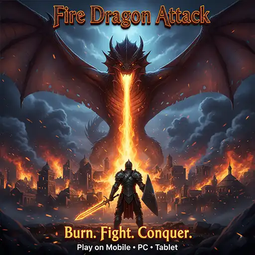 Fire Dragon Attack City Night Warrior