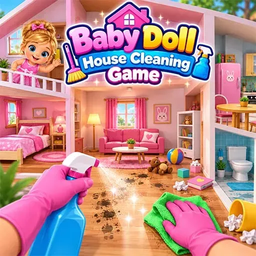 Baby Doll House Cleaning Game