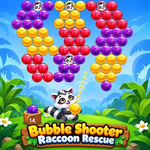 Bubble Shooter Raccoon Rescue