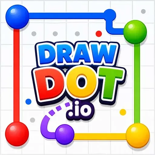 Draw Dot game icon featuring colorful dots connected by lines on a puzzle grid