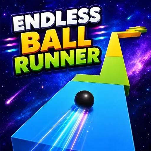 Endless Ball Runner game icon featuring a rolling ball speeding along a colorful endless path