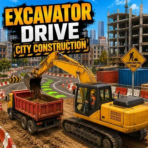 Excavator Drive City Construction