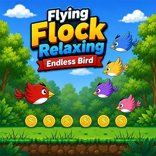 Flying Flock Relaxing Endless Bird