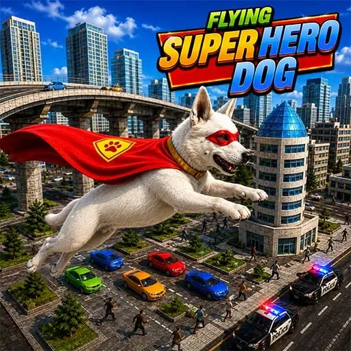 Flying Superhero Dog