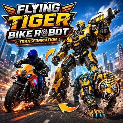Flying Tiger Bike Robot Transformation