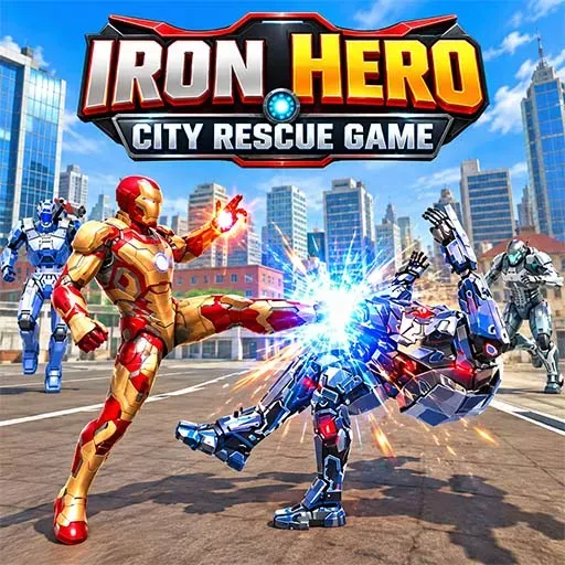 Iron Hero City Rescue Game