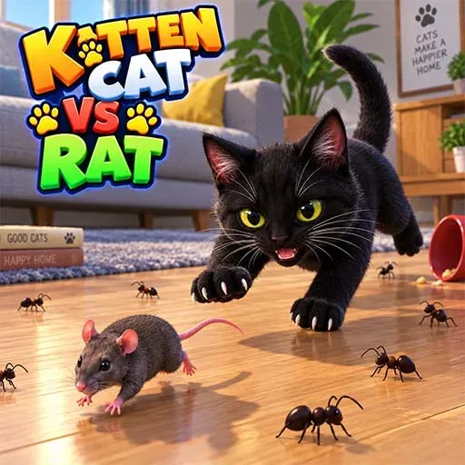 Kitten Cat vs Rat
