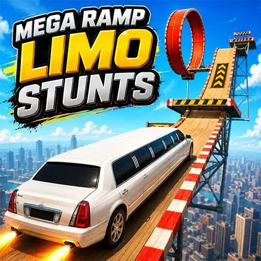 Mega Ramp Limo Stunts Game