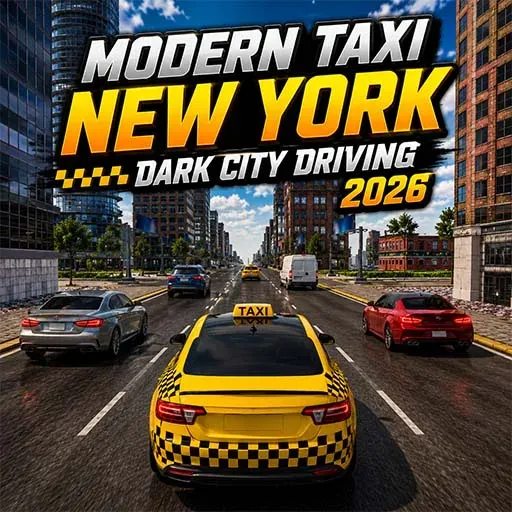Modern Taxi New York Dark City Driving