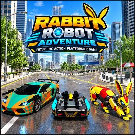 Rabbit Robot Adventure Futuristic Action Platformer Game