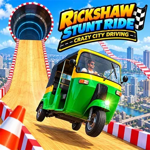 Rickshaw Stunt Ride Crazy City Driving