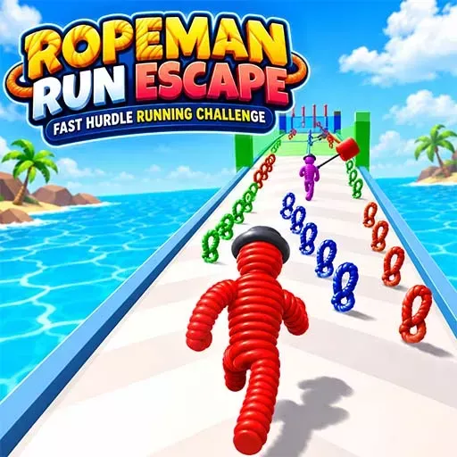 RopeMan Run Escape – Fast Hurdle Running Challenge