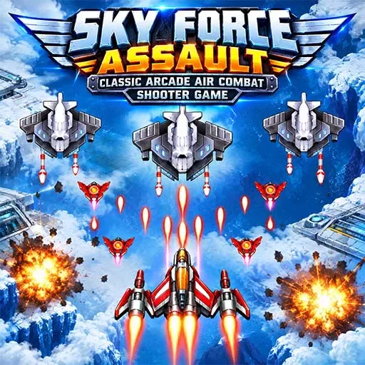 Sky Force Assault Classic Arcade Air Combat Shooter Game