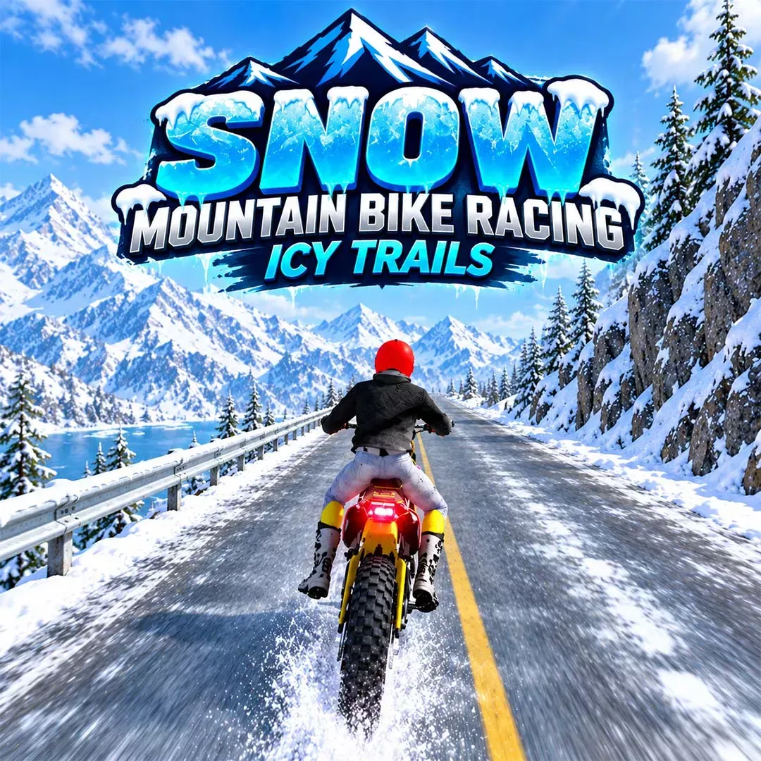 Snow Mountain Bike Racing Icy Trails