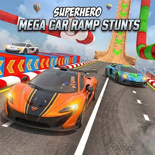 Superhero Mega Car Ramp Stunts