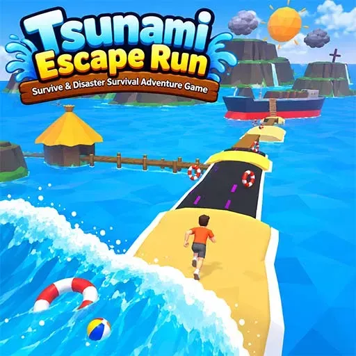 Tsunami Escape Run, Survive - Disaster Survival Adventure Game