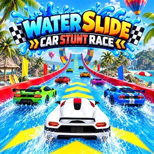 Water Slide Car Stunt Race
