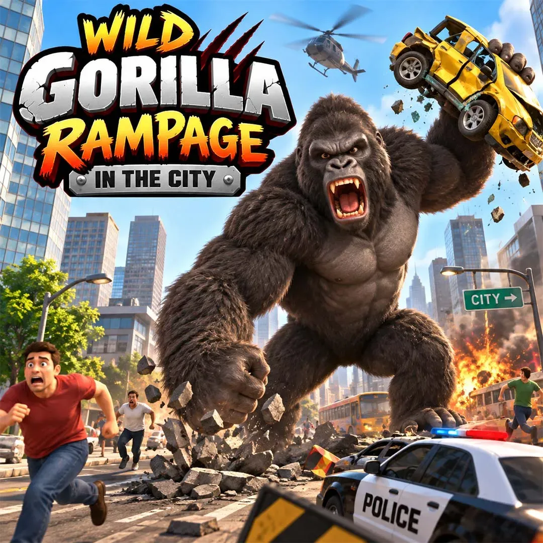 Wild Gorilla Rampage in the City